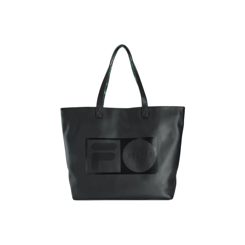 FILA FUSION ×BEAMS Collaboration PU One Shoulder Handbag Extra Small Unisex Pitch Black-0