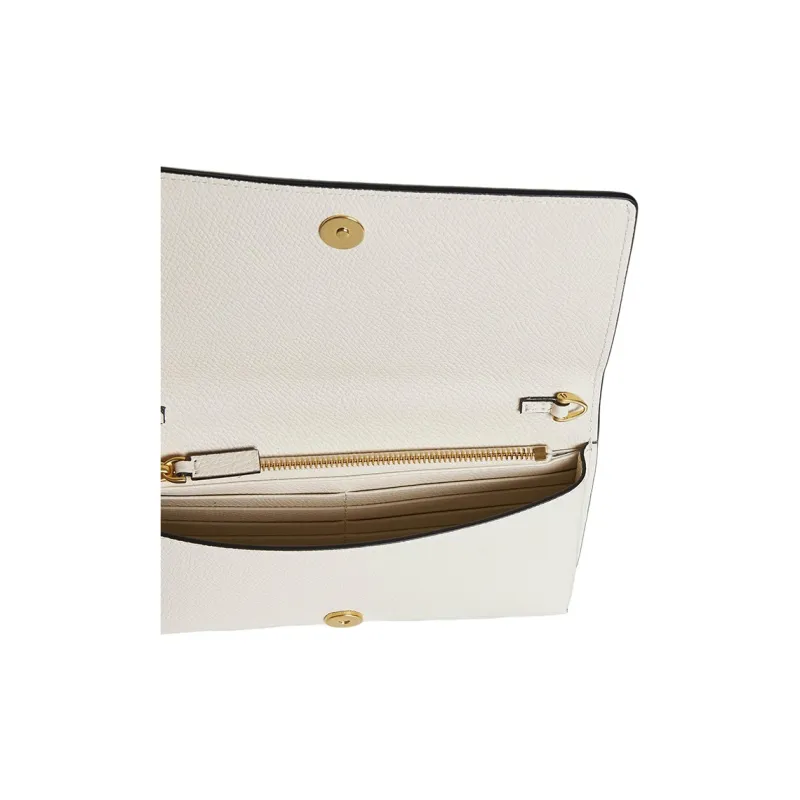 Valentino GARAVANIVlogo Calfskin Handbag Shoulder Bag Crossbody Bag Wallets Women's Light Ivory-4