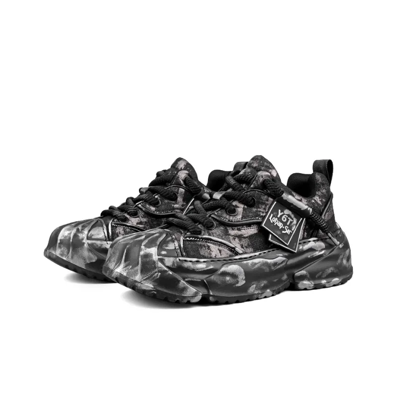 LOHAN·SIR Cushioning Height Increasing Wear-Resistant Lightweight Slip-Resistant Low-Top Casual Shoes Men's-1