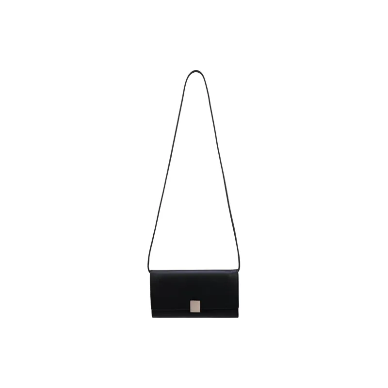 ZARA Cow Leather Envelope Bag Crossbody Bag Shoulder Bag Men's Black-2