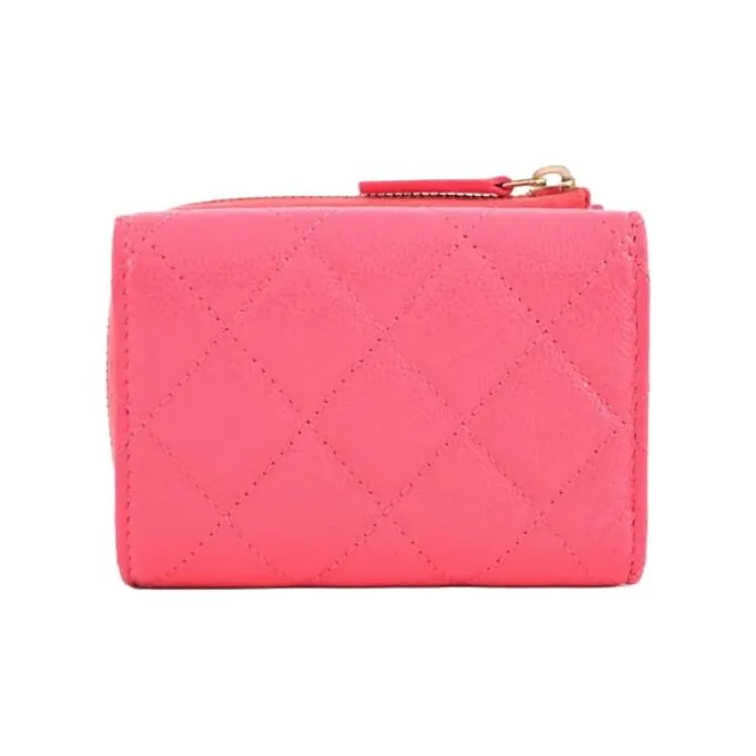 CHANEL Caviar Calfskin Wallet Women's Pink-2