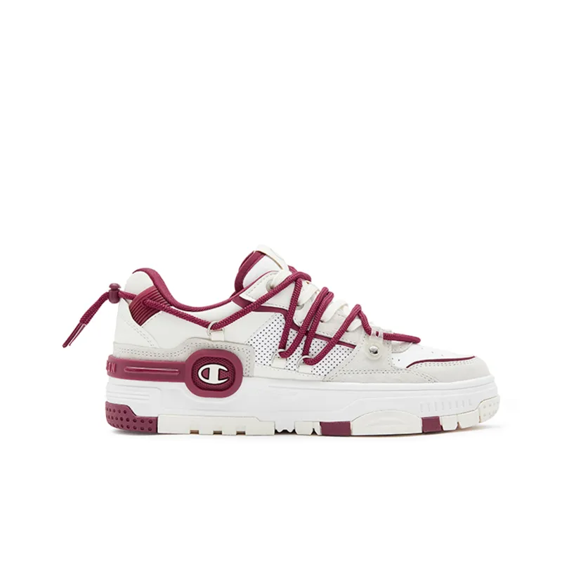 Champion Bumper V1 Headphone Shoes Low Top Skateboard Shoes Women's Dark Red-1