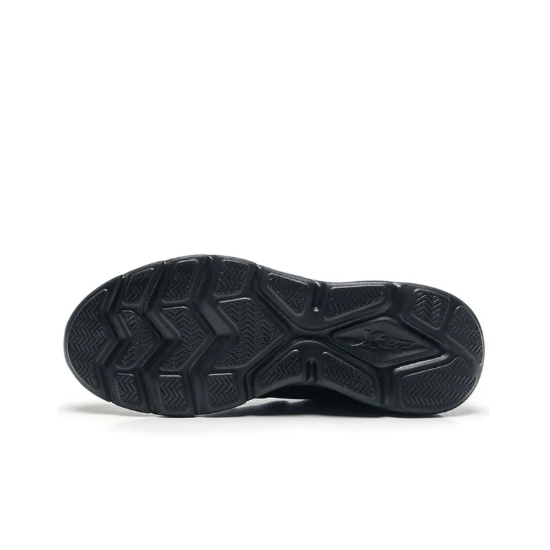 XTEP Slip Resistant Breathable Low Top Running Shoes Men's Black/Charcoal Gray-5