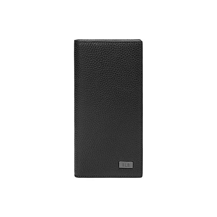 HLA Cow Leather Wallet With Money Clip And Leather Clip Regular Unisex Black-3