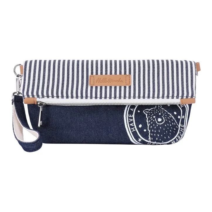Hello Marche Fabric Canvas Bag, Shoulder Bag Unisex Stripes-1