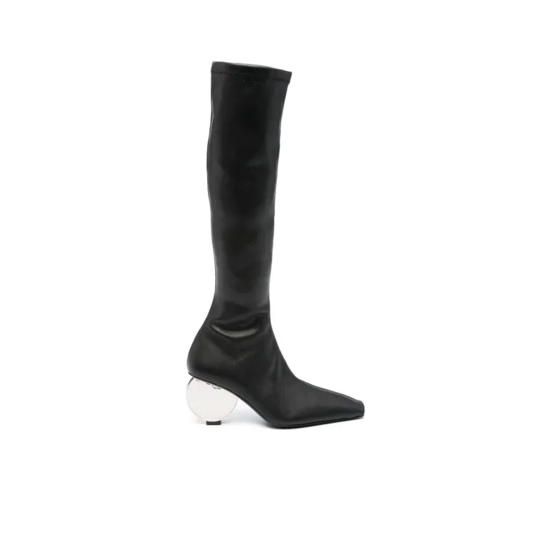 Courrèges Circle 90mm Faux-leather Knee-high Boots-4