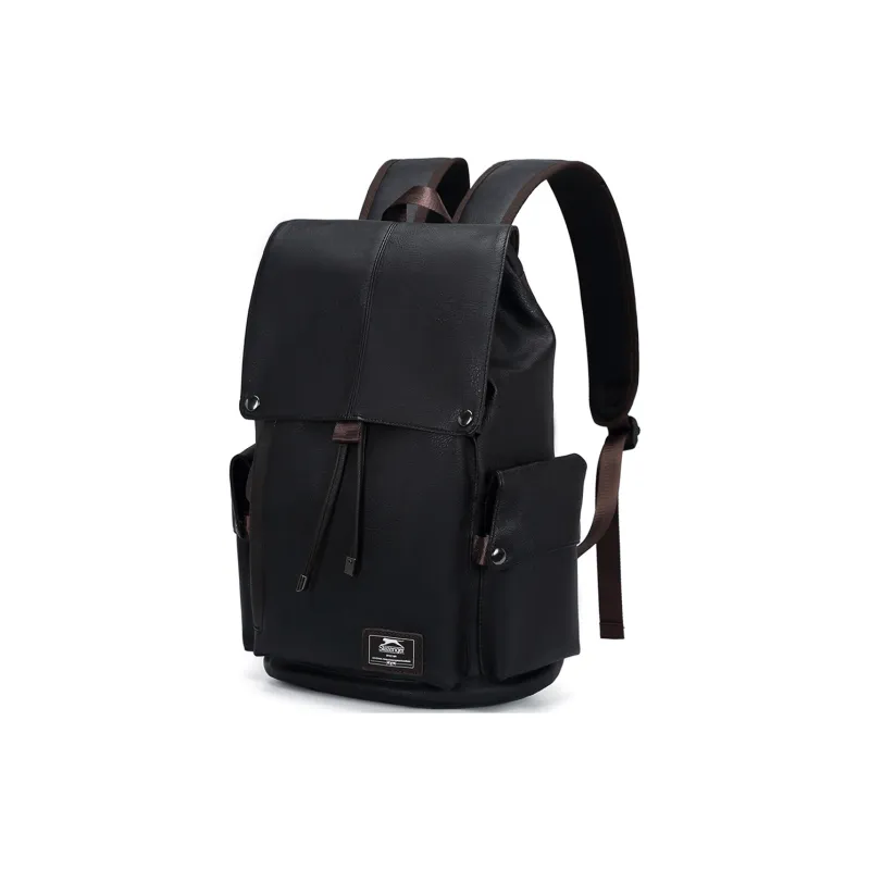 Slazenger PVC Soft Leather Backpack Unisex Cool Black-1