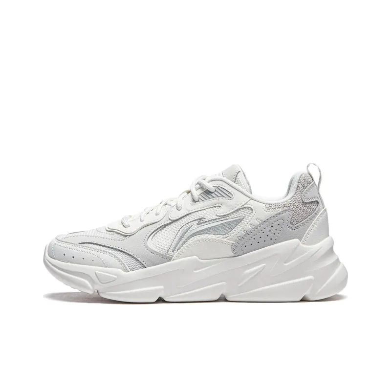 LiNing Cloud Sea Anti Slip Wear Resistant Casual Shoes Women's White Gray-0