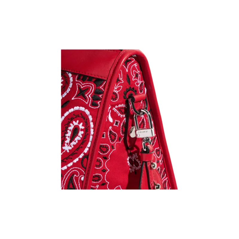 AMIRI Leather Tote Bag Shopping Bag Handbag Unisex Red-3
