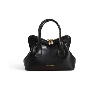 TOMATO&POTATO Cow Leather Handbag Regular Women's Black/Ecru/Apricot