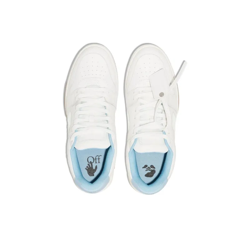 OFF WHITE Out Of Office Ooo Low Tops White Iridescent Blue-3