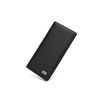 HLA Cow Leather Wallet With Money Clip And Leather Clip Regular Unisex Black