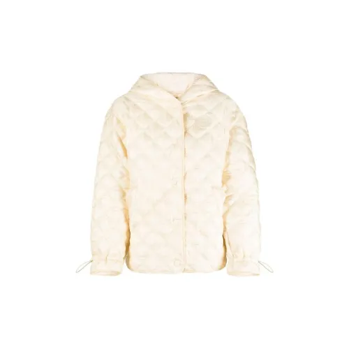 Twinset Puffer Jackets Women's Apricot Cream