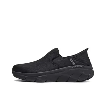 Skechers D'lux Walker Hands Free Slip Ins Lightweight Low Top Casual Shoes Men's All Black