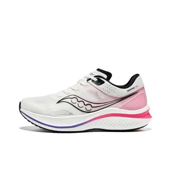 Saucony Slay Cushioned Wear Resistant Breathable Rebound Low Top Marathon Running Shoes Unisex White Pink