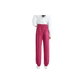 SMEN Casual Pants Women's Raspberry Pink
