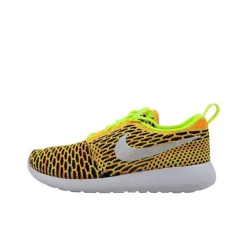 Nike Roshe One Flyknit Volt/White Total Orange Black Women's