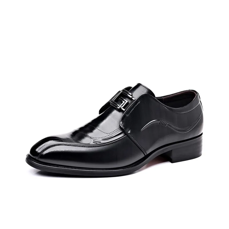 YEDANI Dress Shoes Men Low Top Black-1