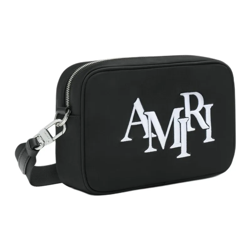 AMIRI Nylon Camera Bag Shoulder Bag Crossbody Bag Large Size Unisex Black-1