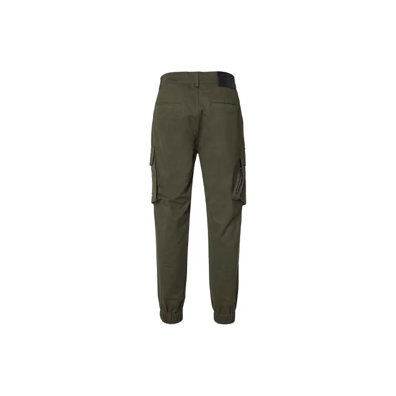 ENSHADOWER Casual Pants Unisex Army Green-2