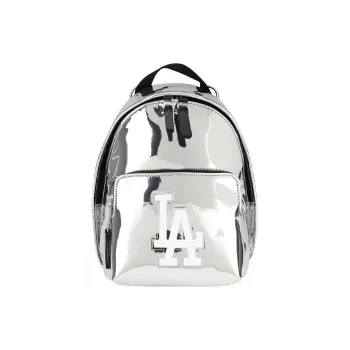 MLB Los Angeles Dodgers Artificial Leather Backpack, Shoulder Bag, Crossbody Bag Regular Unisex Silver