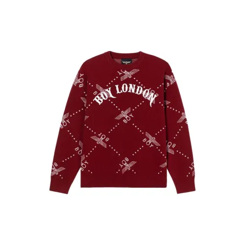 Boy London Knitwear Unisex Burgundy