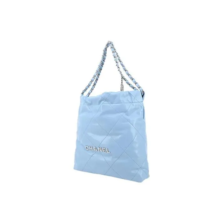 CHANEL 22Bag Calfskin Tote Bag, Shopping Bag, Handbag, Shoulder Bag, Crossbody Bag Women's Blue-1