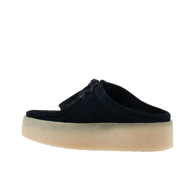 Clarks Originals Wallabee Cup Lo Black Warmlined Suede-2