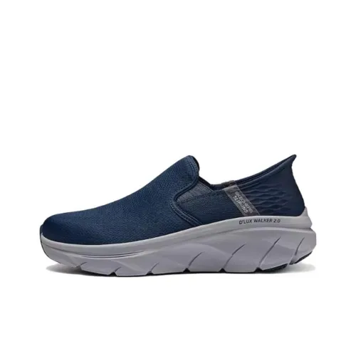 Skechers Hands Free Slip-Ins Wear-resistant And Lightweight Low-Top Casual Shoes Men's Blue