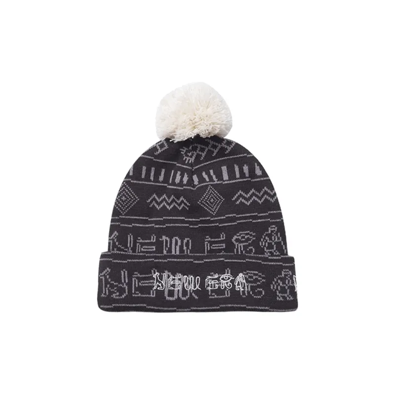 New Era Cotton, Acrylic Beanies Unisex Dark Gray-1