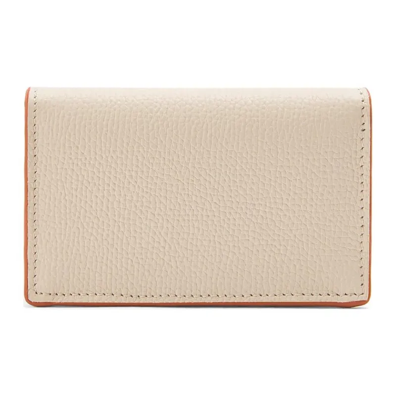 LOEWE Anagram Soft Grained Cow Leather Business Card Holder Card Case Women's Light Ethereal Gray-2