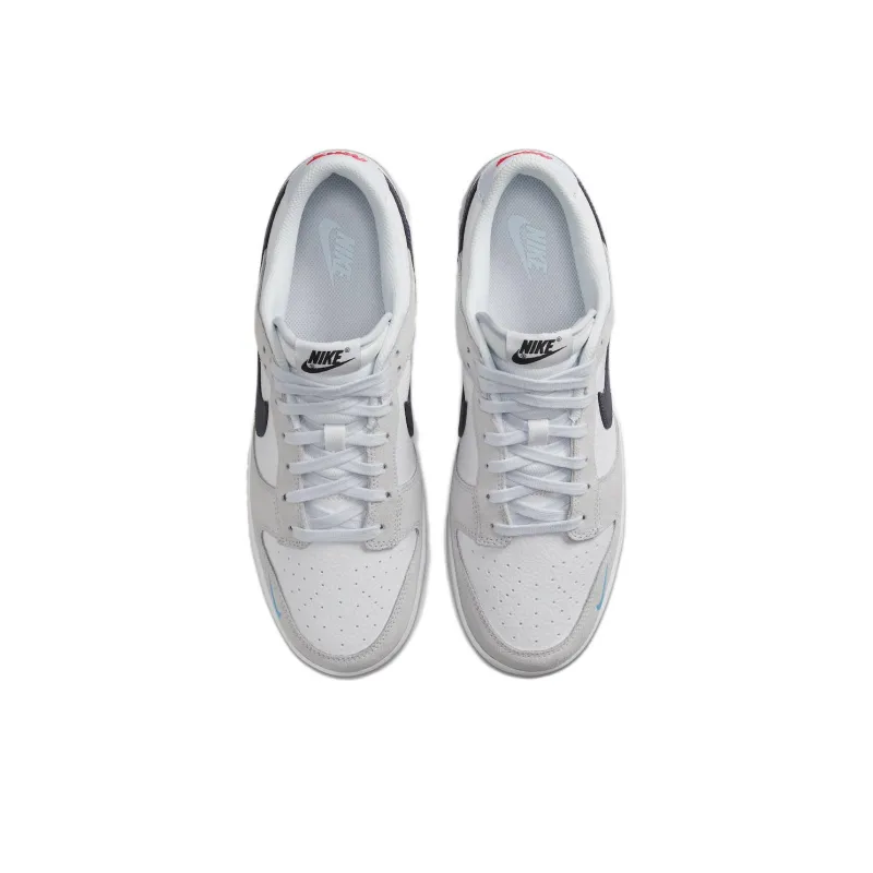 Nike Dunk Low White Grey Navy Aqua Mini Swoosh-3