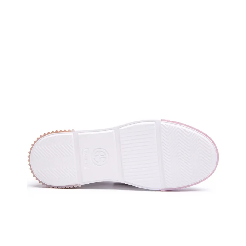 BLOCCO5 Mars Shoe Buckle Edition Low Top Skateboard Shoes Women's Pink White-4