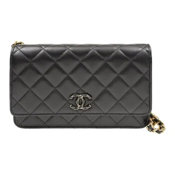 CHANEL WOC Sheepskin Shoulder Bag, Crossbody Bag Women's Black