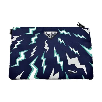 PRADA Nylon Storage Bag Toiletry Bag Clutch Men's Blue