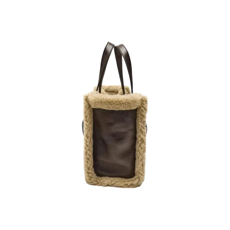 ZARA Polyester Tote Bag Shopping Bag Handbag Shoulder Bag Women's Brown-3