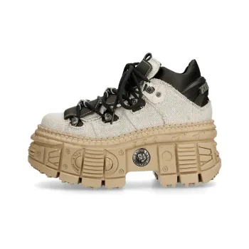 NEW ROCK Low Top Casual Shoes Unisex White Black