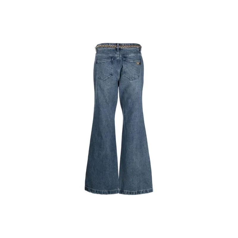 MICHAEL MICHAEL KORS Belted Flared Jeans-1