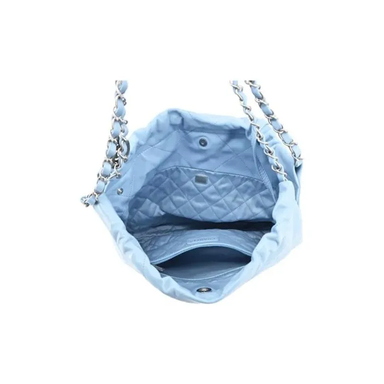 CHANEL 22Bag Calfskin Tote Bag, Shopping Bag, Handbag, Shoulder Bag, Crossbody Bag Women's Blue-4