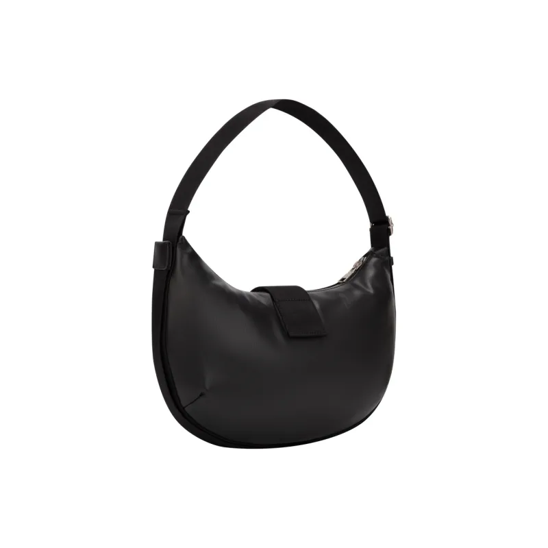 CALVIN KLEIN Synthetic Material Dumpling Bag, Crescent Bag, Shoulder Bag Regular Women's Space Black-2