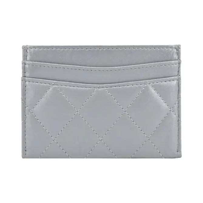 CHANEL Classic Card Holder Silver AP0213-2