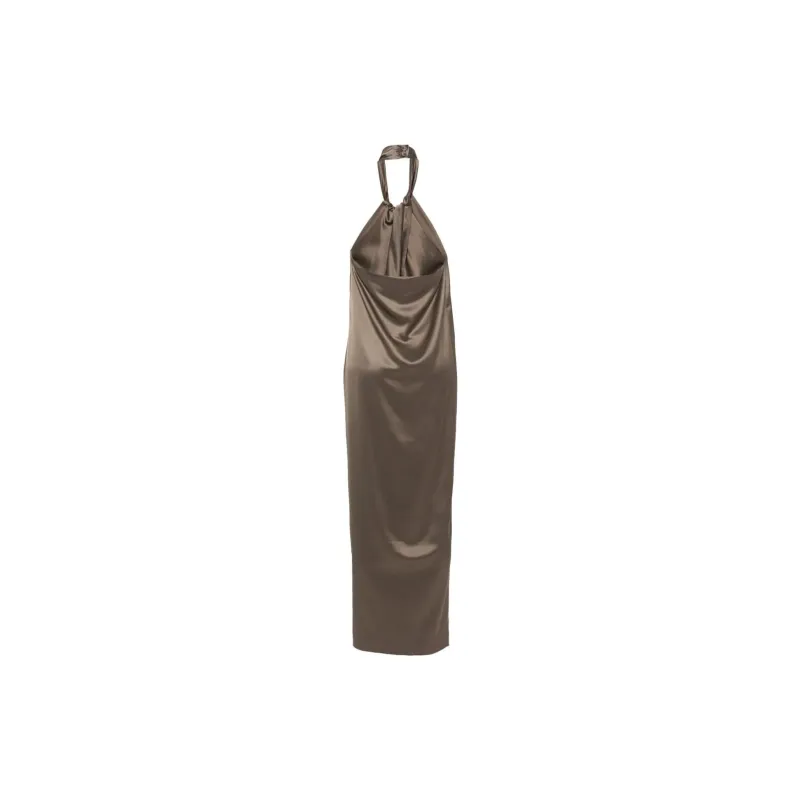 NANUSHKA Elima Satin Halterneck Dress-1