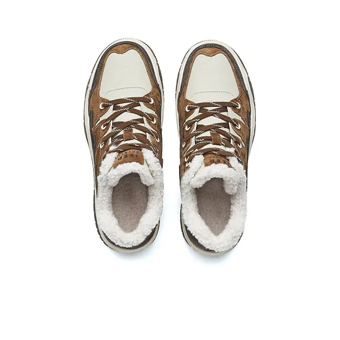JEEP SPIRIT Warm Water-Resistant Wear-Resistant Slip-Resistant Coverage Short Snow Boots Men's Light Sandy-4