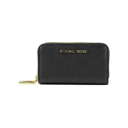 MICHAEL KORS Leather Card Holder, Wallet Women's Black