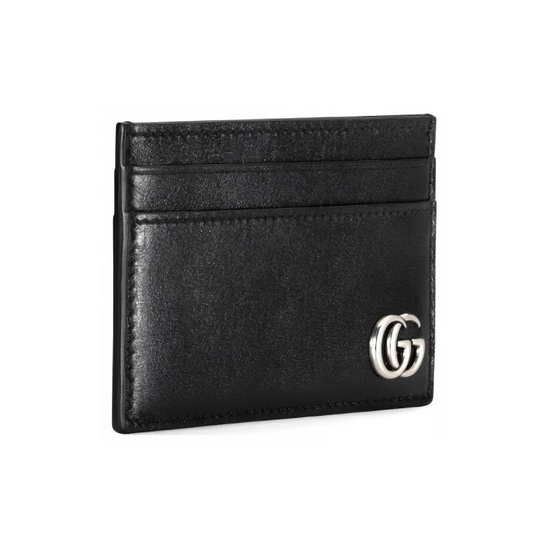 GUCCI GG Marmont Leather Card Holder Card Holder Men's Black-2