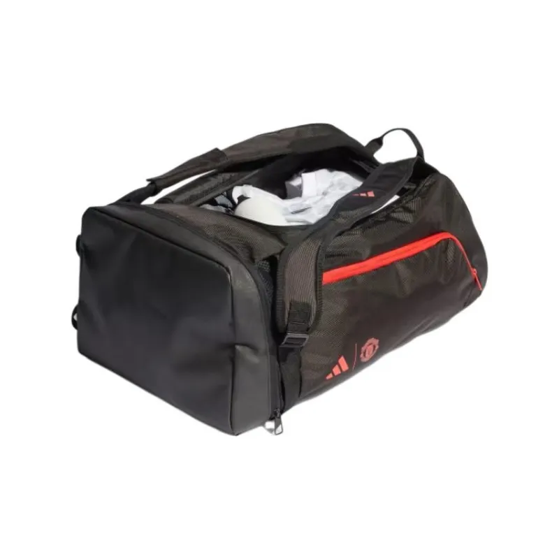 Adidas Polyester Backpack Handbag Regular Unisex Black Red-4