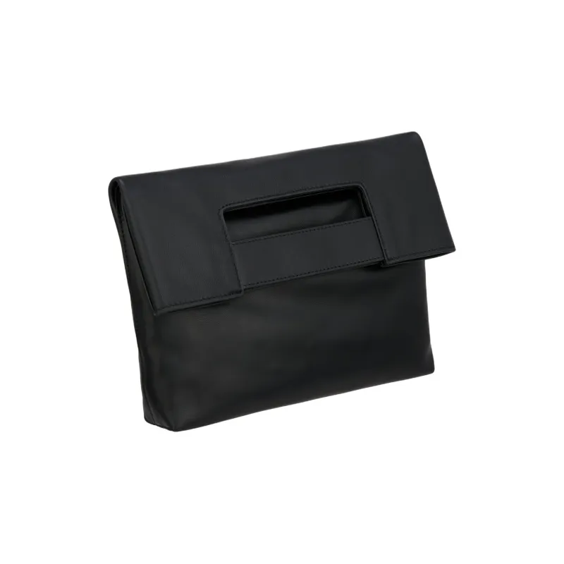 ZARA Sheepskin Tote Bag Shopping Bag Clutch Portable Crossbody One Shoulder Unisex Black-1