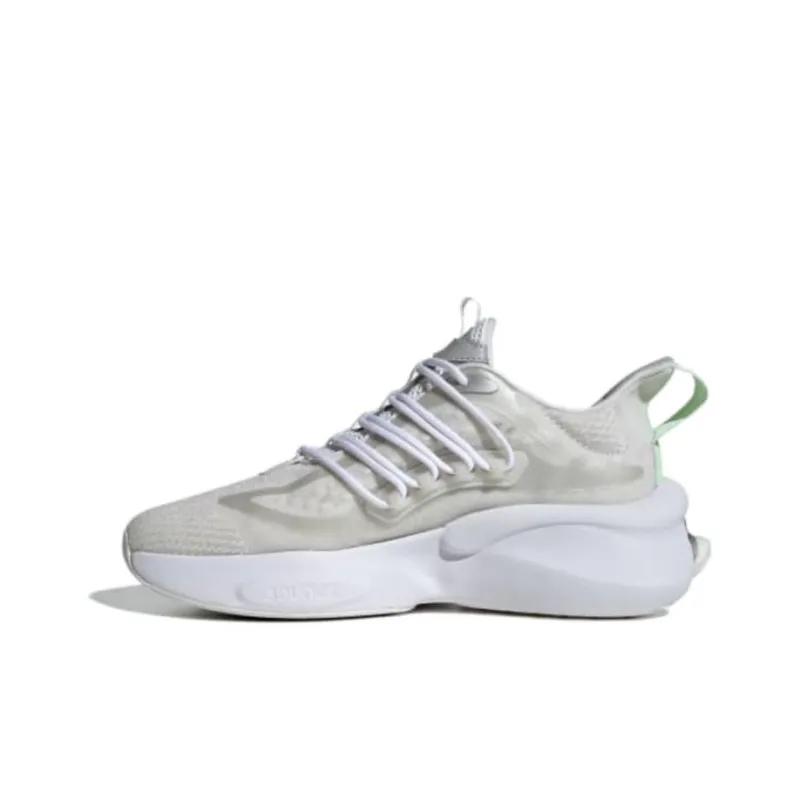 Adidas Alphaboost V1 Cloud White Silver Metallic Green Spark Women's-0