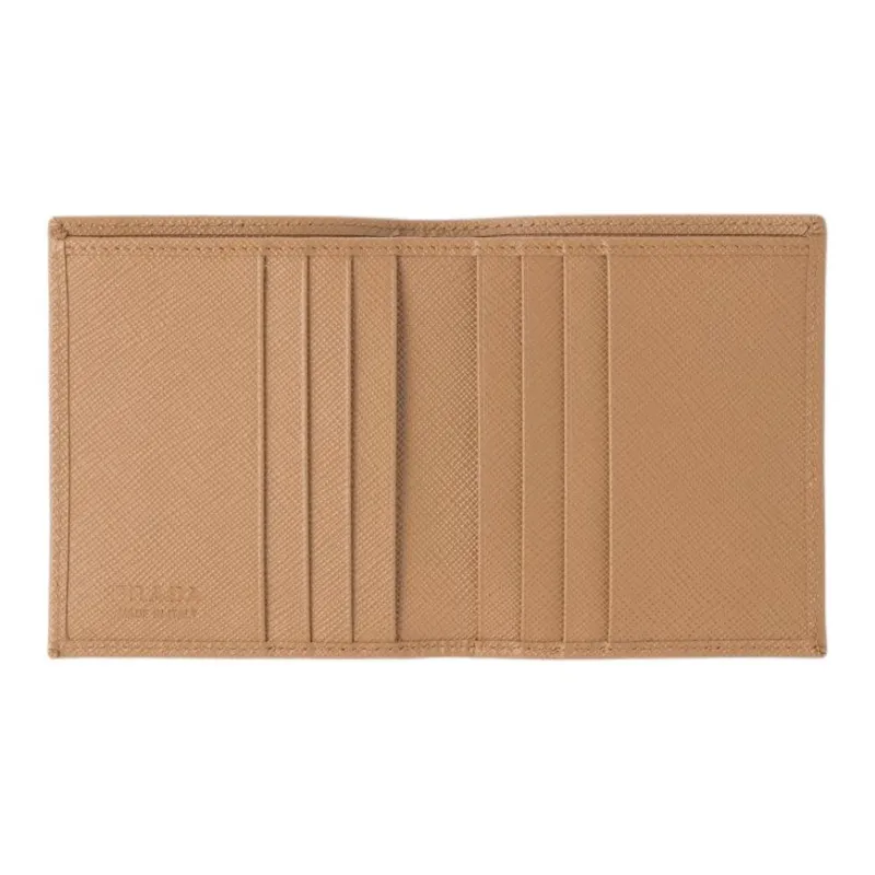 PRADA Saffiano Leather Wallet Men's Caramel-3