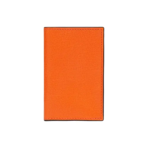 Valextra Calfskin Card Holder Women
s Lobster Red